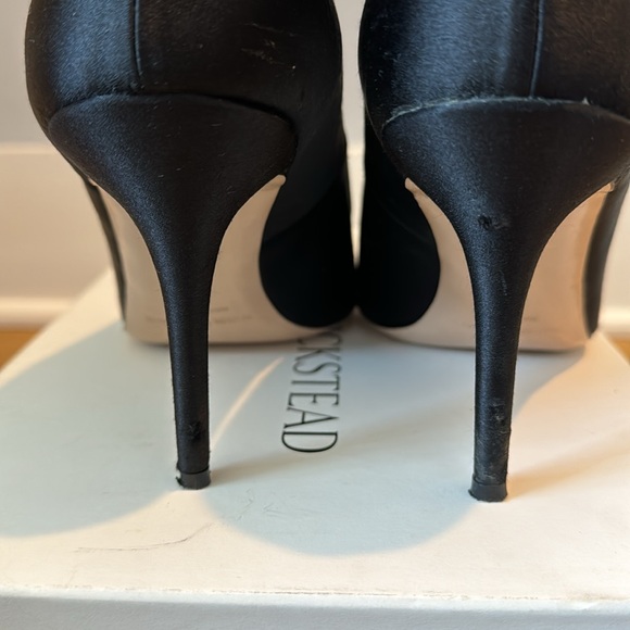 Emilia Wickstead Sophia Jewel Buckle Satin Heels - Picture 4 of 4